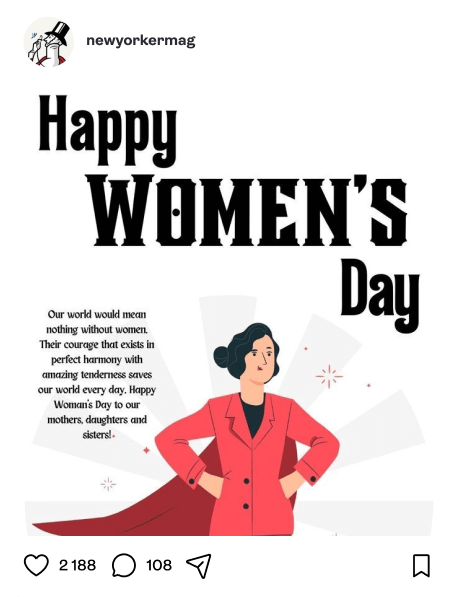 Social media post example